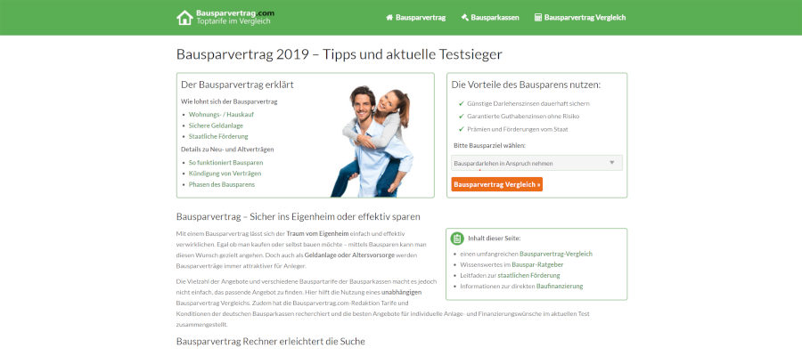 screenshot der Webseite von bsv